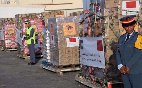 جلالة الملك يامر بإرسال 180 طنًا من المساعدات الغذائية والطبية إلى قطاع غزة