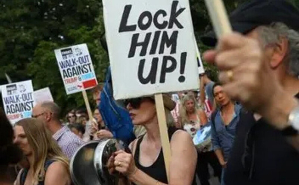 احتجاجات واسعة في لندن ضد زيارة ترامب لبريطانيا