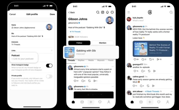 ​تريد Threads جذب بودكاسترز من خلال ميزات جديدة