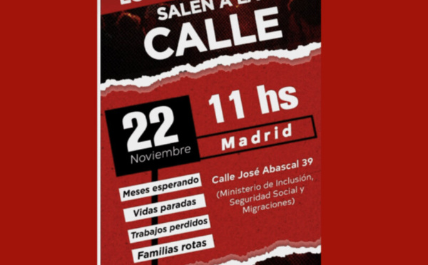 مهاجرون بالمئات في مدريد يحتجون على تأخر تسوية أوضاعهم القانونية