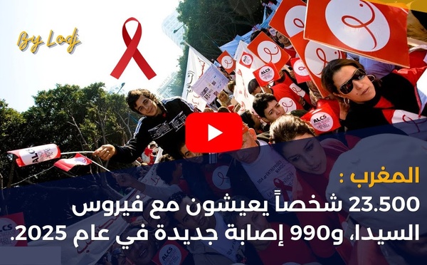 المغرب : 23.500 شخصاً يعيشون مع فيروس السيدا، و990 إصابة جديدة في عام 2025.