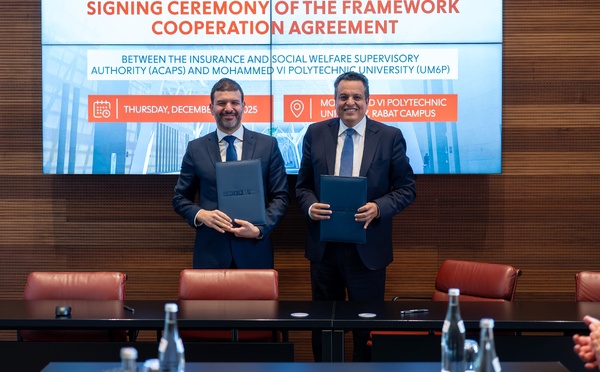 ​توقيع اتفاقية تعاون بين هيئة مراقبة التأمينات والجامعة محمد السادس متعددة التخصصات