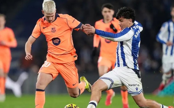 سوسيداد يفرض نفسه على البارسا رغم الطرد في الشوط الثاني