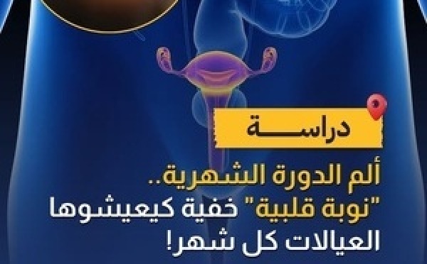 دراسة : آلام الدورة الشهرية قد تكون بقوة أزمة قلبية