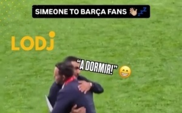 دييغو سيميوني يثير الجدل بإشارة طريفة لجماهير برشلونة