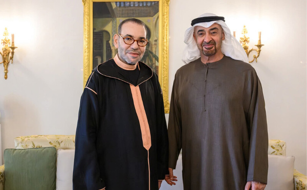 جلالة الملك محمد السادس يستقبل رئيس دولة الإمارات بالرباط ويبحثان مستجدات إقليمية ودولية