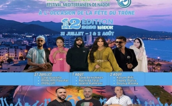 مهرجان الناظور المتوسطي يعود في دورته الـ12 للاحتفاء بالثقافات والجالية المغربية