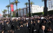 احتجاجات عارمة لمحامين مغاربة أمام استئنافية الدار البيضاء