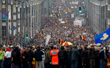 إضراب نقابي شامل في بلجيكا لمدة ثلاثة أيام احتجاجاً على إصلاحات الحكومة