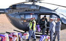 ​مروحية للدرك الملكي تؤمّن إيصال مساعدات إنسانية لعائلات رحل معزولة بإقليم ميدلت