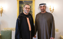 جلالة الملك محمد السادس يستقبل رئيس دولة الإمارات بالرباط ويبحثان مستجدات إقليمية ودولية
